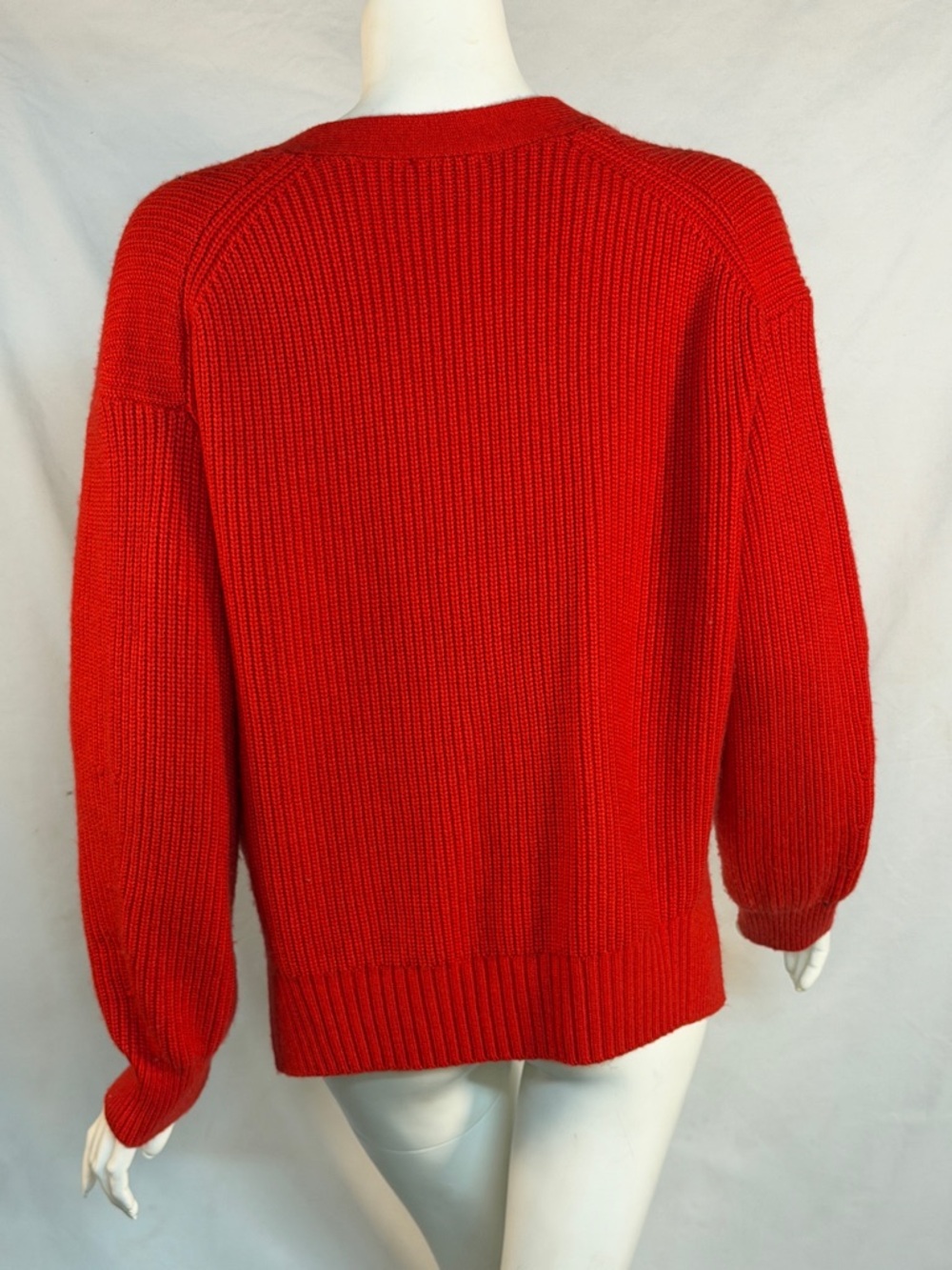 Lilla P Red Ribbed V-Neck Button Cardigan - Picture 6 of 10